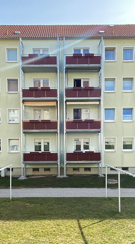 Neue Balkone an der Schachtstraße 27 in Freital-Döhlen. Foto: WGF