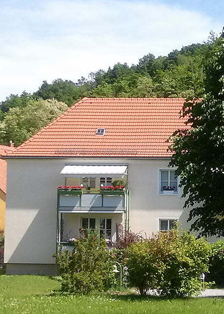 Wohngebäude in einer modernen Wohnsiedlung in Freital-Döhlen. Foto: WGF